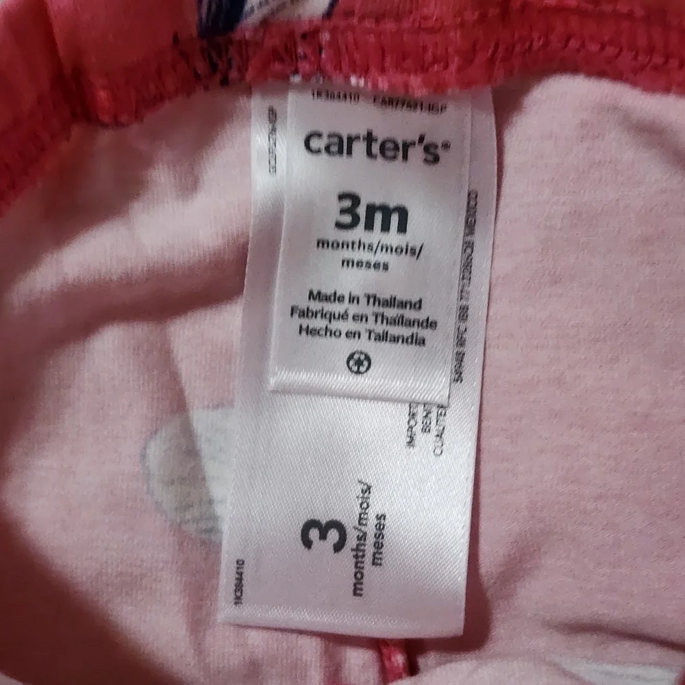 Carter's Blue Denim Top and Pink Butterfly Shorts Set Size 3M NWT